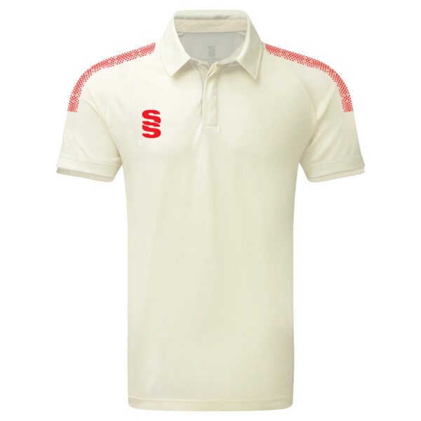 Stuart Surridge Dual Short Sleeve Cricket Shirt Dots Print - Junior Thumbnail